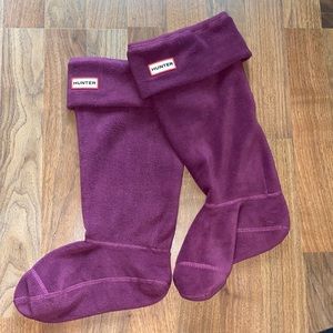 Hunter Fleece Tall Boot Socks Purple